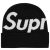 Supreme Big Logo Beanie Black